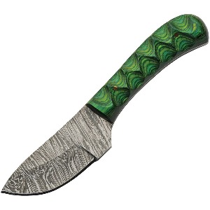DAMASCUS FIXED BLADE KNIFE DM1377GNA-FAC archery